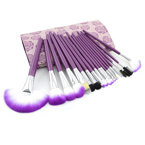 Top Professional Cosmetic Purple 18-Piece Brush Set with Best Organizer Case