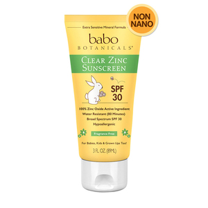 Babo Botanicals 30+ SPF Clear Zinc Sunscreen - Fragrance Free