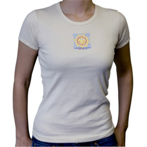 California Baby Women's X-Large White T-Shirt: Sunface