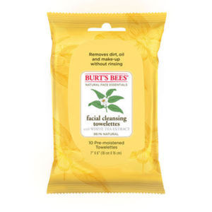 Burt's Bees Facial Cleansing Towelettes with White Tea Extract- 10 Count