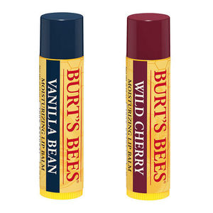 Burt's Bees Vanilla Bean/Wild Cherry Lip Balm Twin Pack