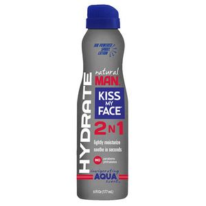 Kiss My Face Natural Man Body Lotion Spray-Invigorating Aqua Scent