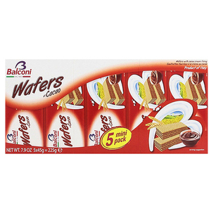 Balconi Wafers Cacao 5 Pack (45g per pack)
