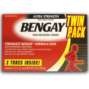 Bengay Ultra Stregnth Non-Greasy Pain Relieving Cream 2 Pack (113g per tube)