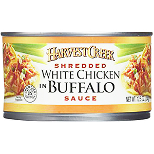 Harvest Creek Shredded White Chicken in Buffalo Sauce 354g