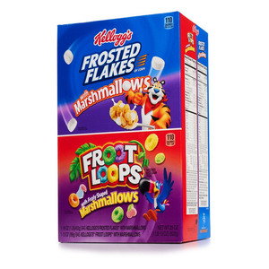 Kellogg's Frosted Flakes of Corn & Froot Loops with Fruity Shaped Marshmallows 822g