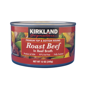 Kirkland Signature Premium Top & Bottom Round Roast Beef in Beef Broth 340g