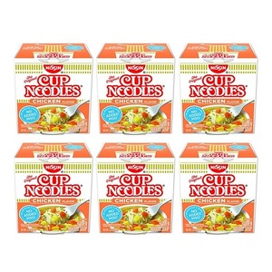 Nissin Cup Noodles Chicken Flavor 6 Pack (64g per cup)