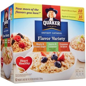 Quaker Flavor Variety Instant Oatmeal 52's