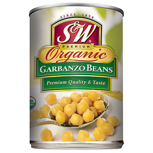 S&W Premium Organic Garbanzo Beans 439g