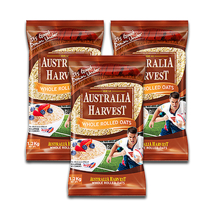 Australia Harvest Whole Rolled Oats 3 Pack (1.2kg per pack)