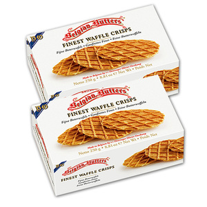 Belgian Butters Finest Waffle Crisps 2 Pack (250g per pack)