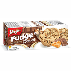 Bergen Cookies Soft Baked Chocolate Fudge Cookies 12 Pack (126g per pack)