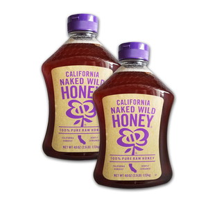 California Naked Wild Honey 100% Raw Honey 2 Pack (1.13kg per pack)