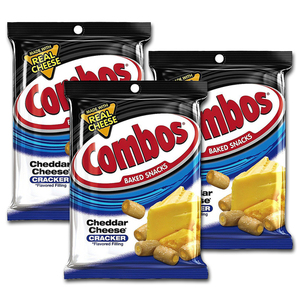 Combos Baked Snack Cheddar Cheese Flavored Cracker Filling 3 Pack (425.3g per pack)