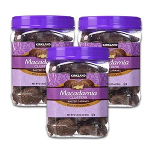 Kirkland Signature Macadamia Clusters Salted Caramel Milk Chocolate 3 Pack (907g per pack)