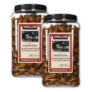 Kirkland Signature H.K. Anderson Valencia Peanut Butter Filled Pretzel Nuggets 2 Pack (1.47kg per pack)