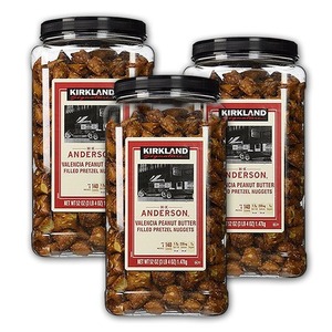 Kirkland Signature H.K. Anderson Valencia Peanut Butter Filled Pretzel Nuggets 3 Pack (1.47kg per pack)