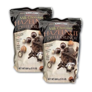Kirkland Signature Milk Chocolate Hazelnut Toffee Crunch 2 Pack (680g per pack)