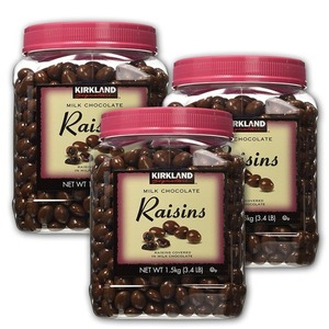 Kirkland Signature Milk Chocolate Raisins 3 Pack (1.5kg per pack)