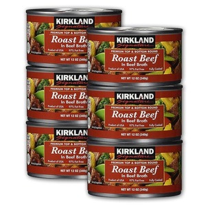 Kirkland Signature Premium Top & Bottom Round Roast Beef in Beef Broth 6 Pack (340g per pack)
