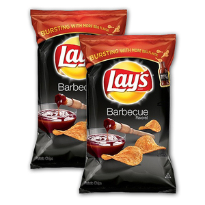Lays Barbeque Flavored Potato Chips 2 Pack (184.2g per pack)