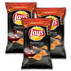 Lays Barbeque Flavored Potato Chips 3 Pack (184.2g per pack)