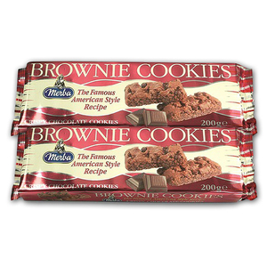 Merba Brownie Cookies Crispy Chocolate Cookies 2 Pack (200g per pack)