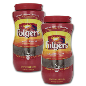 Folgers Classic Roast Instant Coffee 2 Pack (453g per pack)