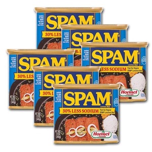 Hormel Spam Luncheon Meat 30% Less Sodium 6 Pack (340g per pack)