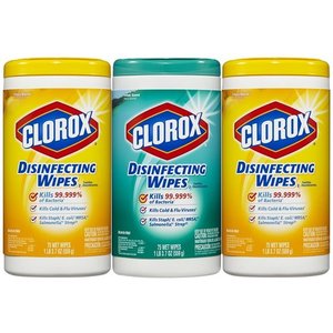 Clorox Disinfecting Wipes Assorted Scent 3 pack (75 count per pack)