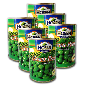 Hosen Quality Green Peas Choice Whole 6 Pack (397g per pack)