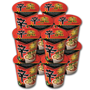 Nongshim ShinCup Spicy Noodle Soup 12 Pack (68grams per cup)