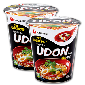 Nongshim Cup Noodle Soup Tempura Udon Flavor 2 Pack (62g per cup)