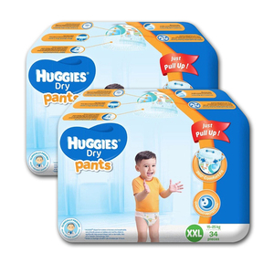 Huggies Dry Pants 2 Pack (34's XXLarge per pack)