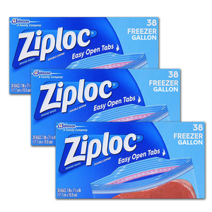 Ziploc Freezer Bags Gallon 3 Pack (38 Count per pack)