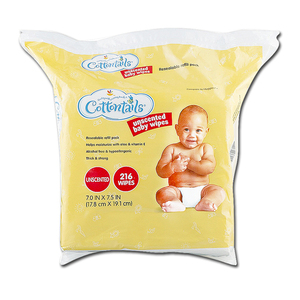 Cottontails Unscented Baby Wipes 216 Count