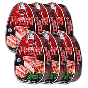 Prem Cooked Ham 6 Pack (454g per can)