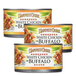Harvest Creek Shredded White Chicken in Buffalo Sauce 3 Pack (354g per can)