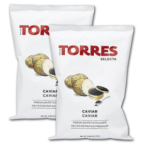 Torres Selecta Caviar Premium Potato Chips 2 Pack (110g per pack)