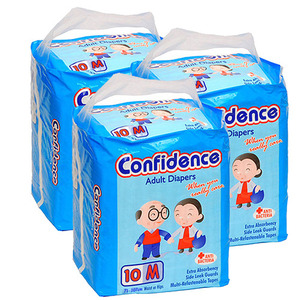 Confidence Adult Diapers 3 Pack (10's Medium per pack)