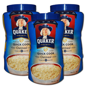 Quaker Quick Cook Oatmeal 3 Pack (1kg per pack)