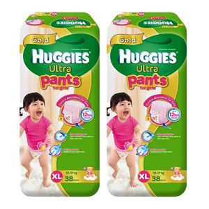Huggies Ultra Girl Pants 2 Pack (38's Xlarge per pack)