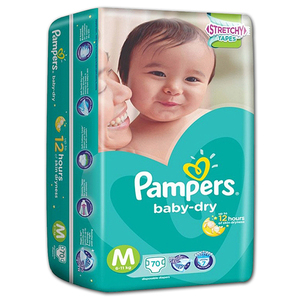 Pampers Babydry Diaper 70's Medium