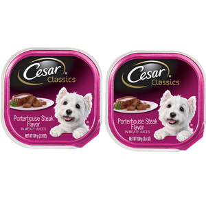 Cesar Classics Canine Cuisine Porterhouse Steak Flavor 2 Pack (100g per can)