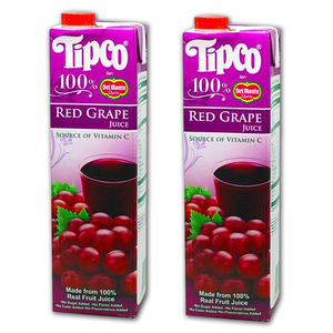 Tipco 100% Red Grape Juice for Del Monte 2 Pack (1L per pack)