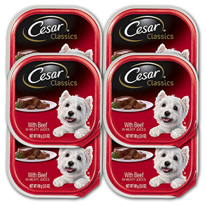 Cesar Classics Canine Cuisine with Beef 6 Pack (100g per can)