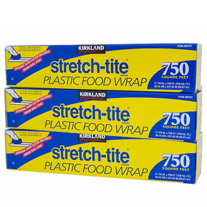 Kirkland Signature Stretch-tite Plastic Food Wrap 3 Pack (12in x 750ft per box)