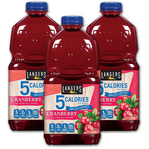 Langers 5 Calories Per Serving Cranberry Juice Cocktails 3 Pack (1.89L per pack)