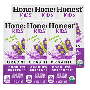 Honest Kids Goodness Grapeness Organic Juice Drink 6 Pack (177ml per pack)